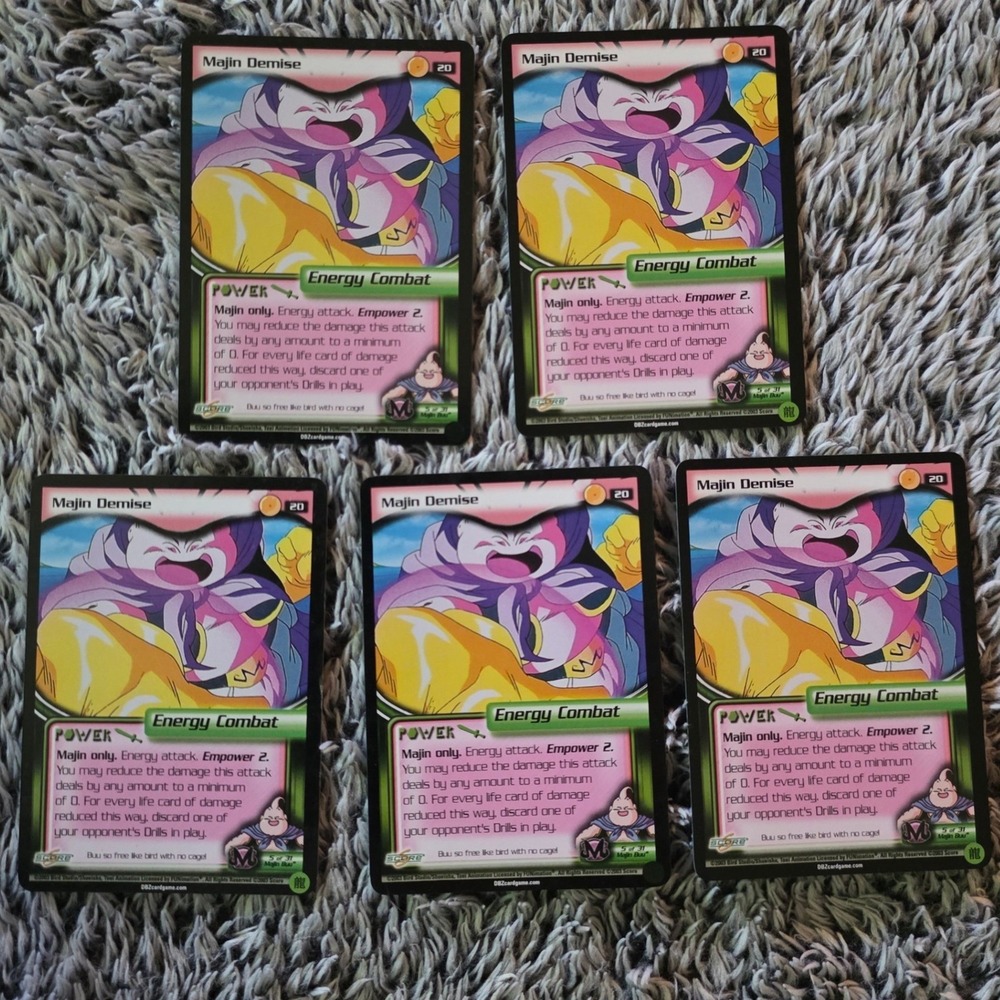 Dragon Ball Z TCG Majin Demise 114 Buu Saga Score 2003 Lot of 5 Energy Combat